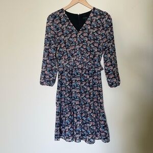 J Crew Floral Bohemian Long Sleeve Dress